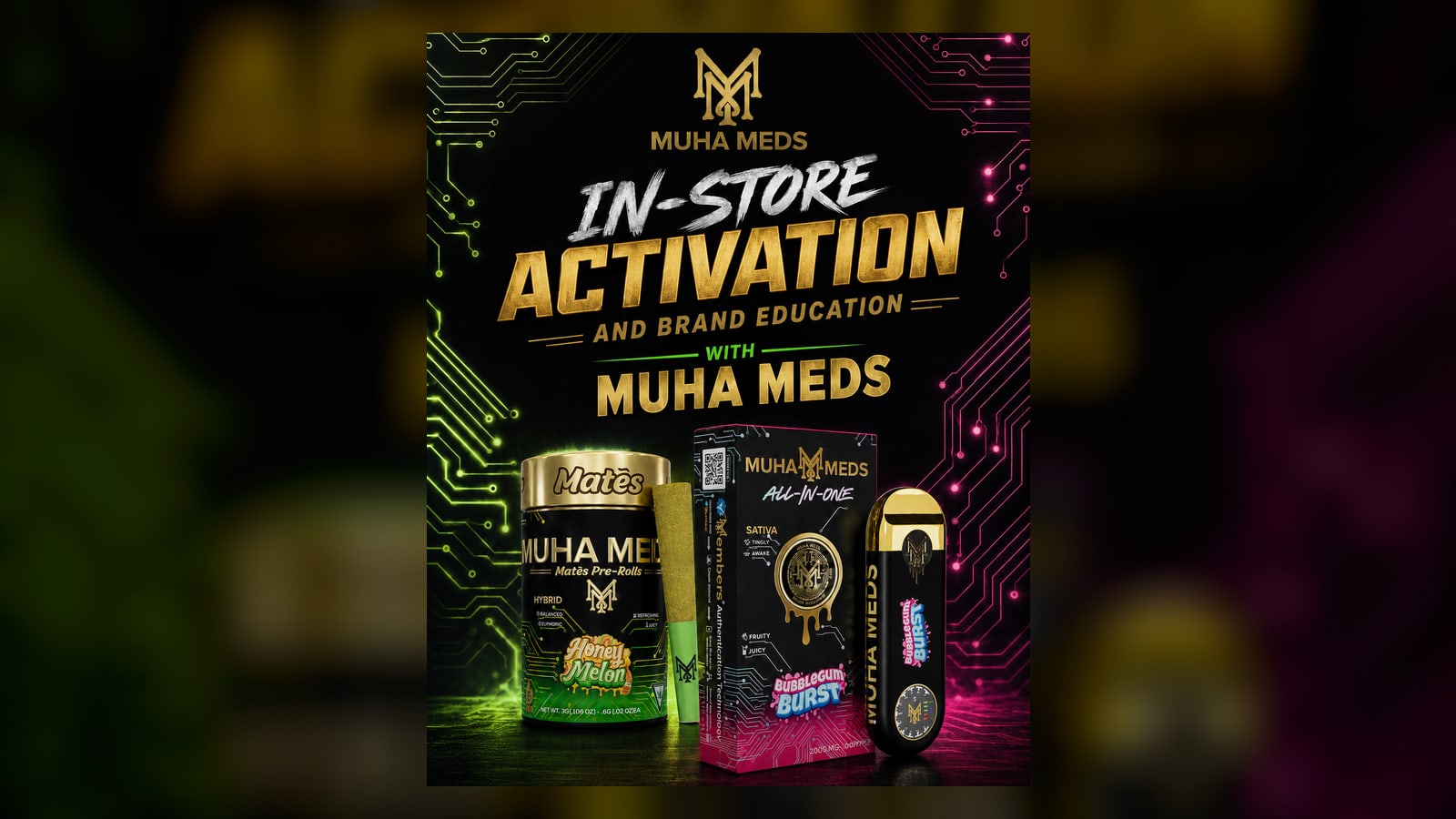 Muha Meds Brand PAD at Sessions by the Bay, San Diego's Premier Cannabis Lounge