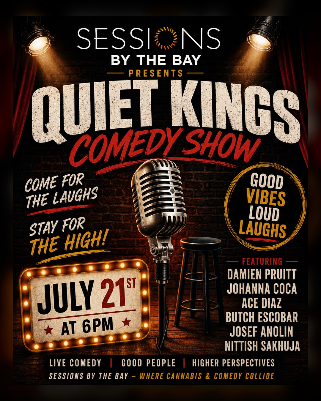 Quiet Kings Comedy Night: Stand-Up and Cannabis Lounge Vibes in San Diego's South Bay