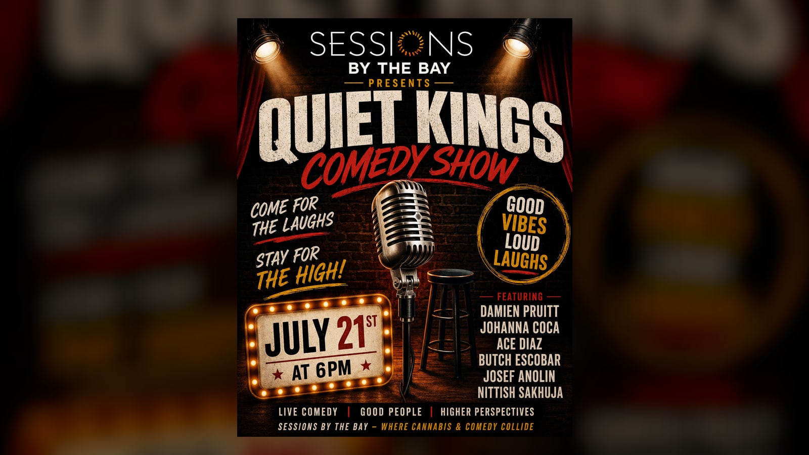 Quiet Kings Comedy Night: Stand-Up and Cannabis Lounge Vibes in San Diego's South Bay