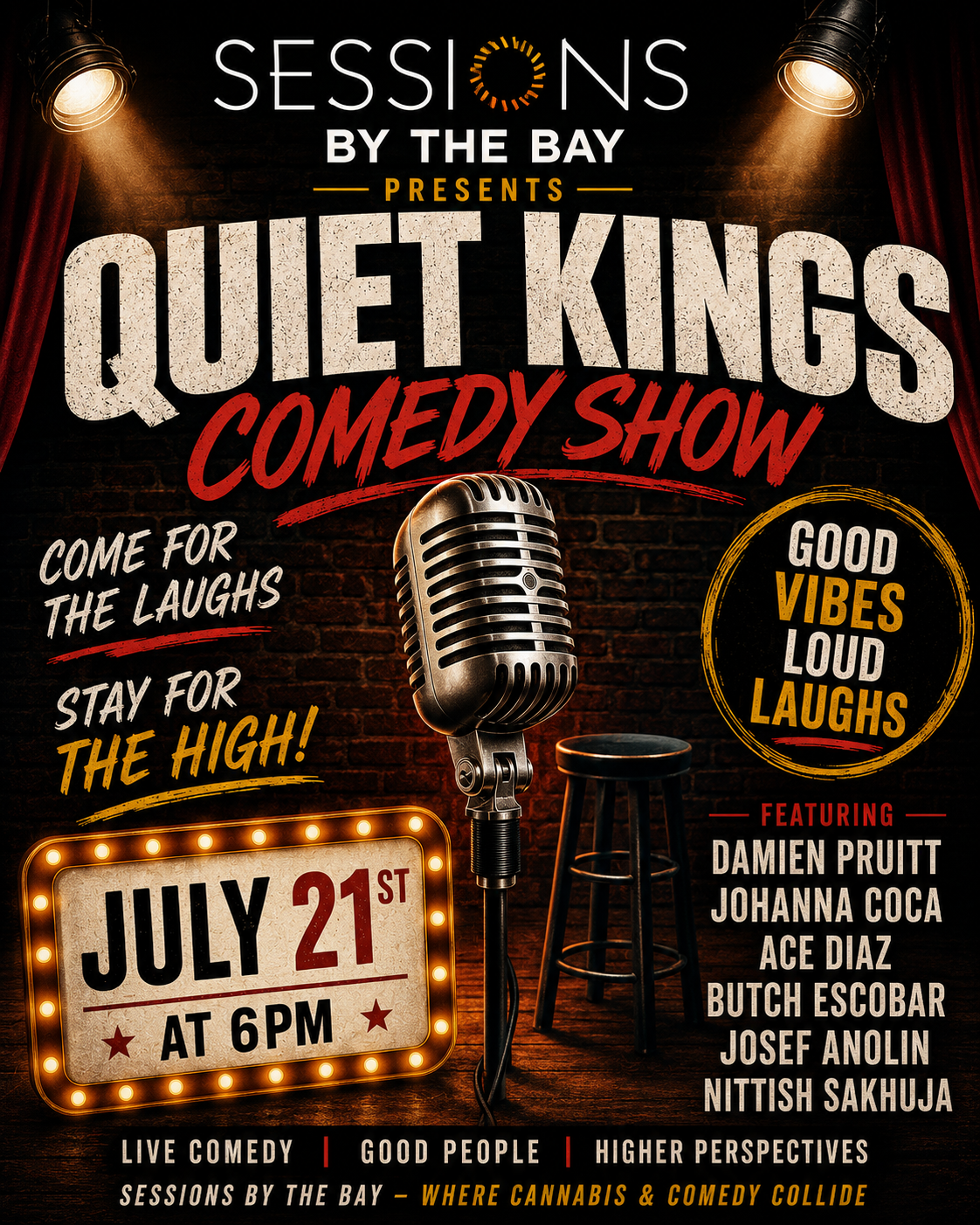 Quiet Kings Comedy Night: Stand-Up and Cannabis Lounge Vibes in San Diego's South Bay
