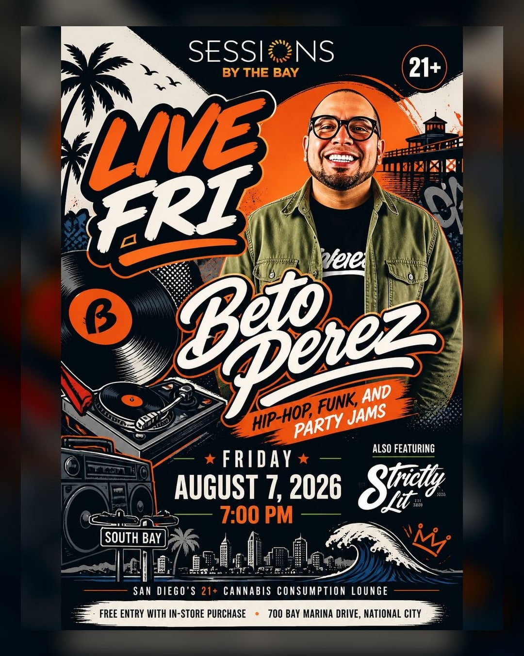 DJ Beto Perez Live: Hip-Hop, Funk, and Party Jams at Sessions by the Bay