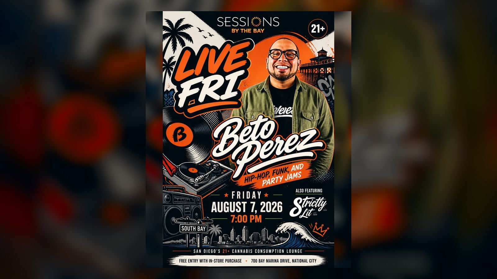 DJ Beto Perez Live: Hip-Hop, Funk, and Party Jams at Sessions by the Bay