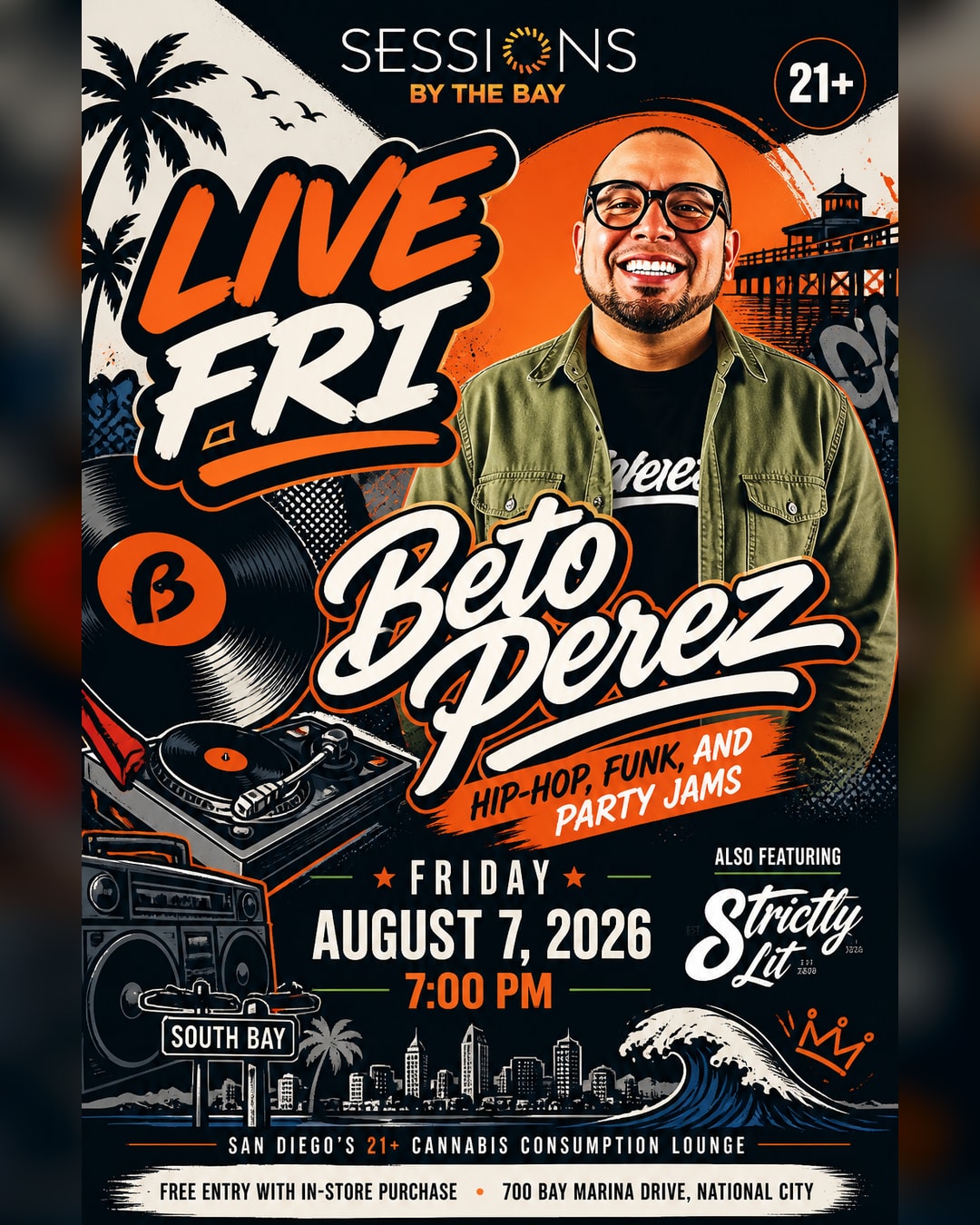 DJ Beto Perez Live: Hip-Hop, Funk, and Party Jams at Sessions by the Bay
