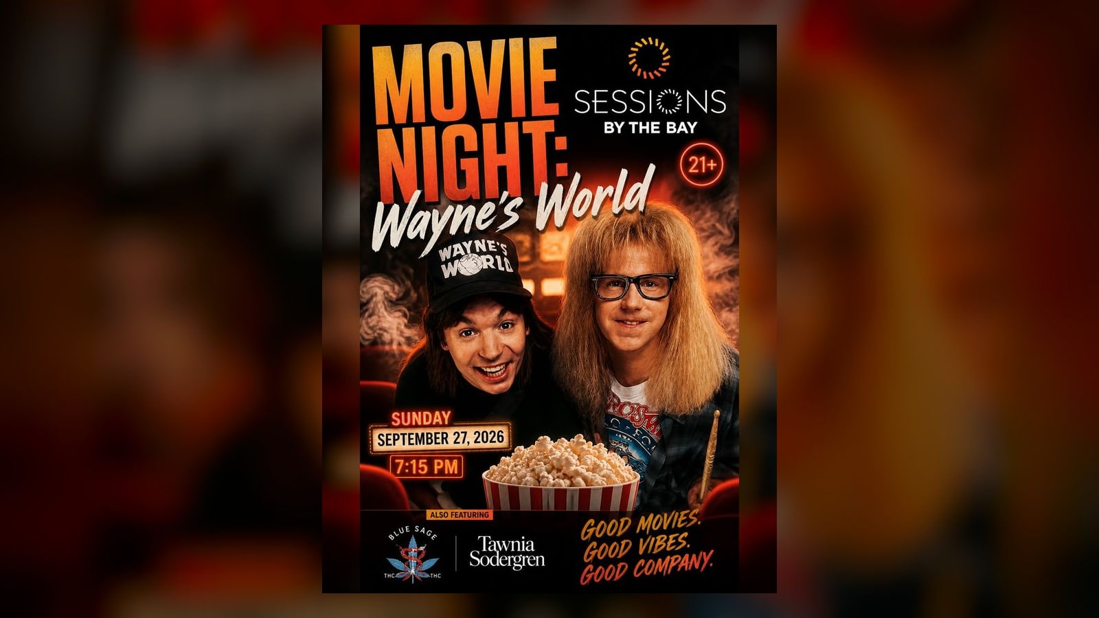 Movie Night: Wayne's World, 21+ Cannabis Lounge Screening in San Diego's South Bay