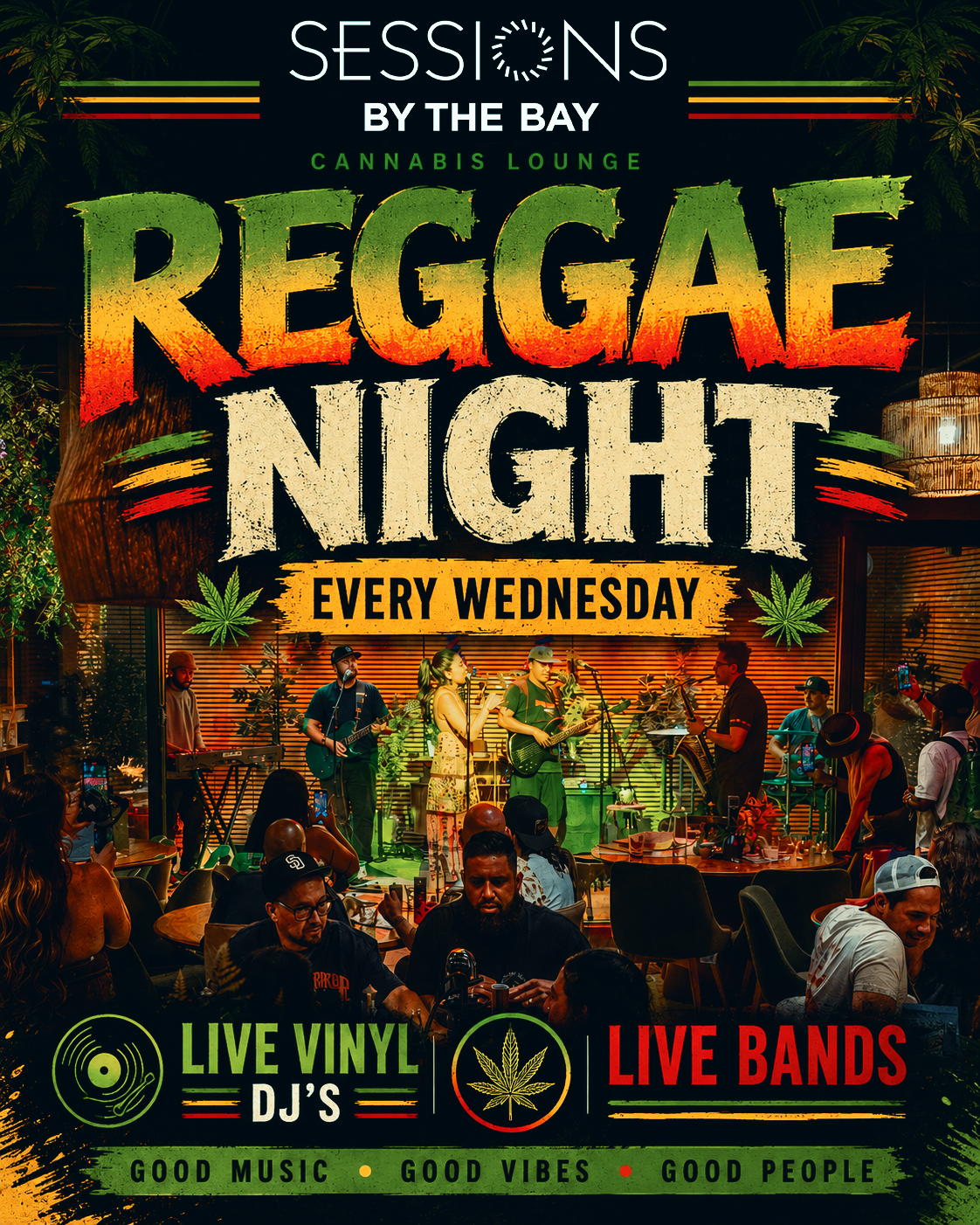 Reggae Wednesday with Farmer's Cup at Sessions by the Bay, San Diego's South Bay