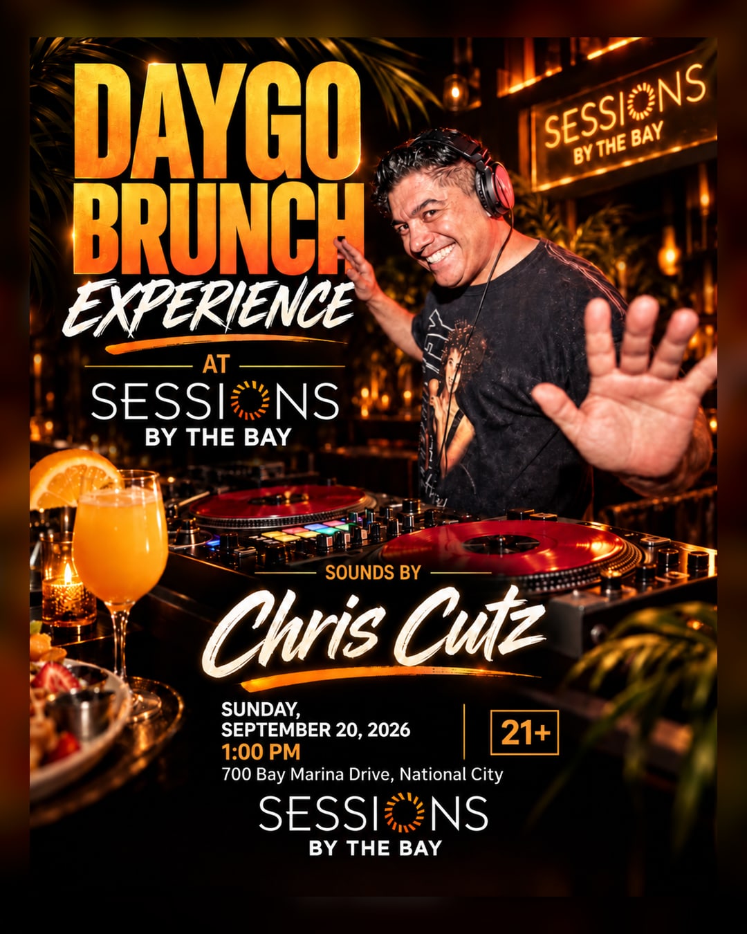 Daygo Brunch Experience with DJ Chris Cutz at Sessions by the Bay