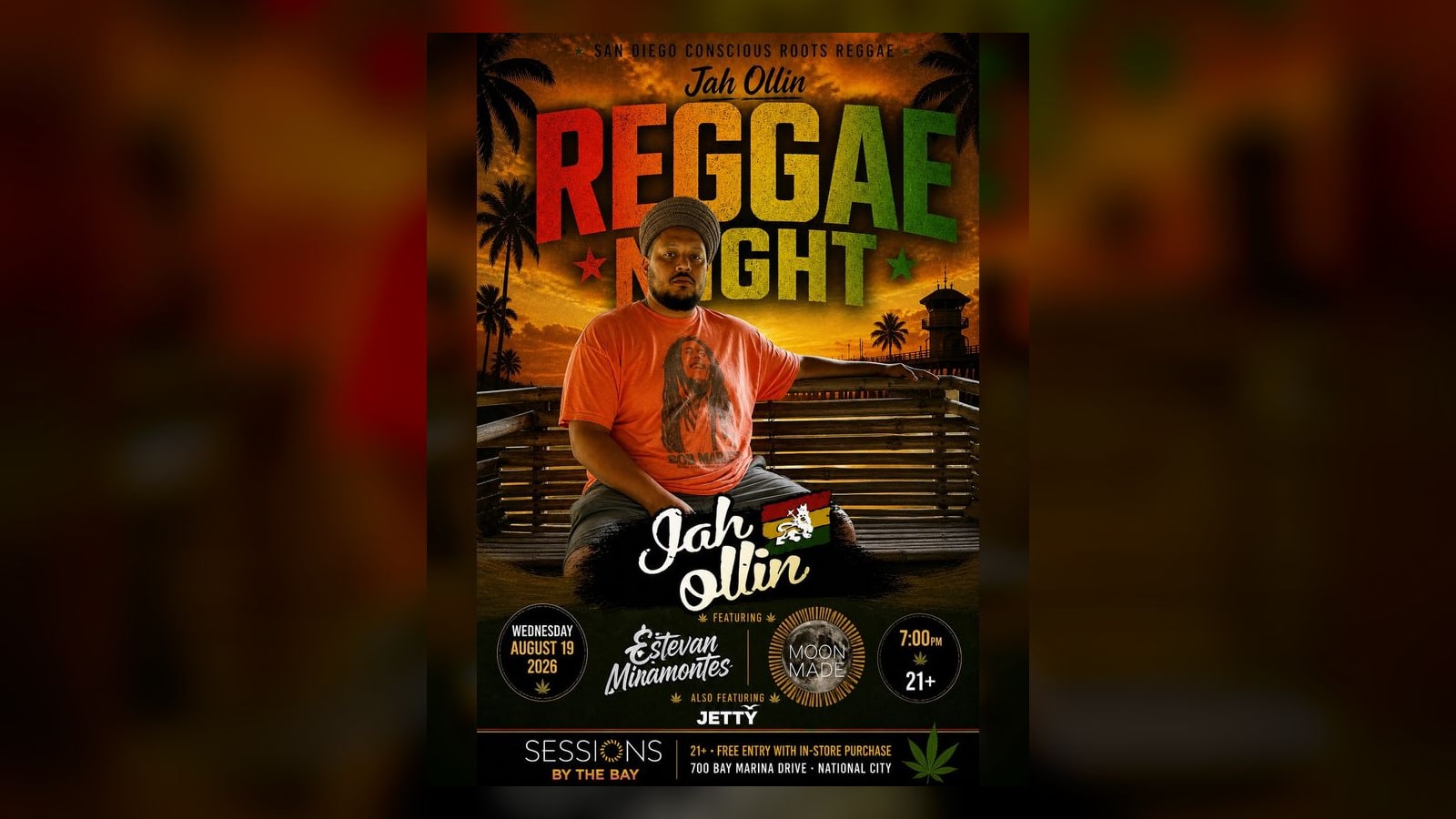 Reggae Wednesday: Conscious Roots Reggae with Estevan Miramontes in San Diego's South Bay