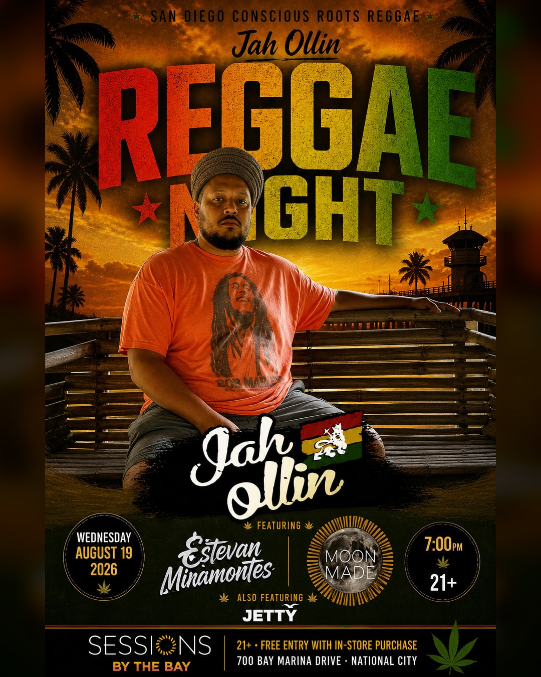 Reggae Wednesday: Conscious Roots Reggae with Estevan Miramontes in San Diego's South Bay