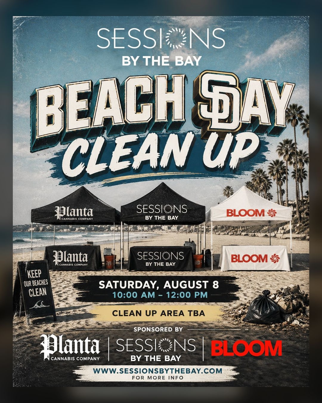 Sessions Cleans Up the Bay — Cannabis Community Beach Clean-Up in San Diego