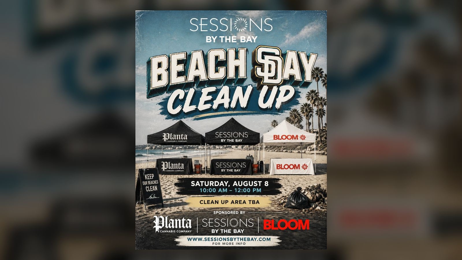 Sessions Cleans Up the Bay — Cannabis Community Beach Clean-Up in San Diego