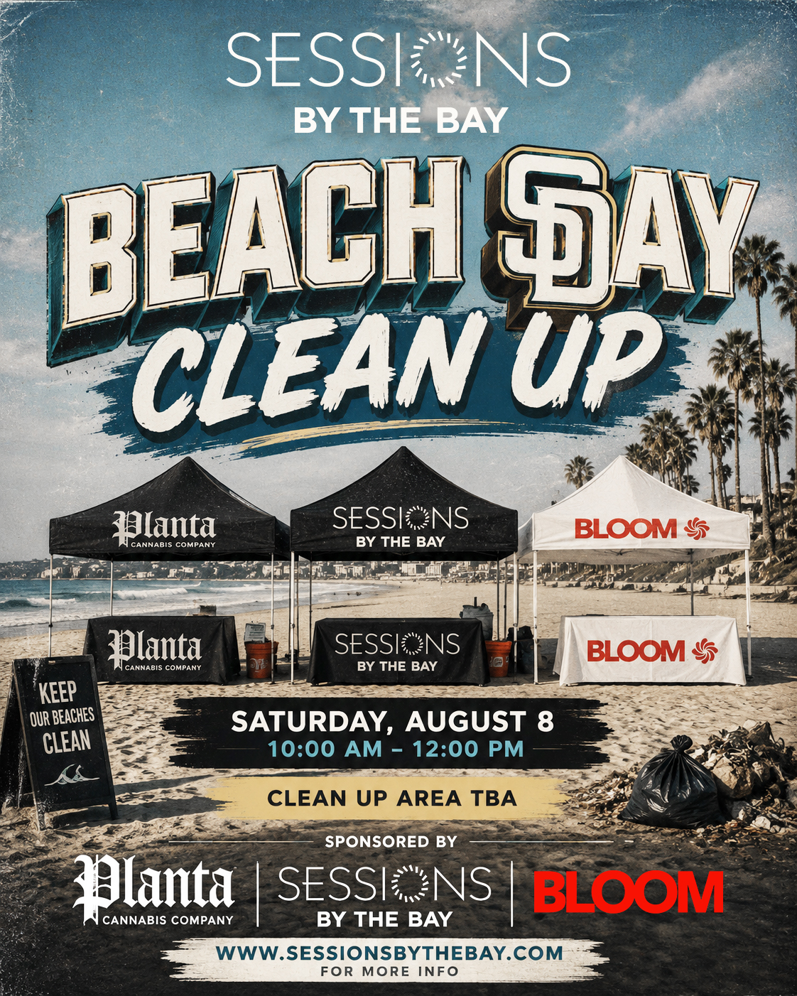 Sessions Cleans Up the Bay — Cannabis Community Beach Clean-Up in San Diego