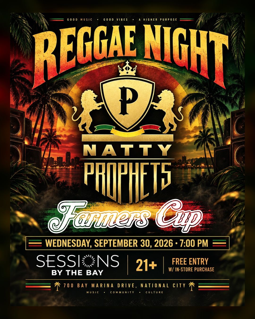 Live Reggae Wednesday: Natty Prophets Debut at Sessions by the Bay