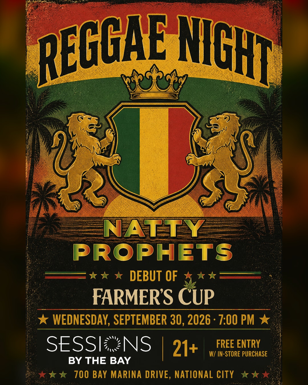 Live Reggae Wednesday: Natty Prophets Debut at Sessions by the Bay