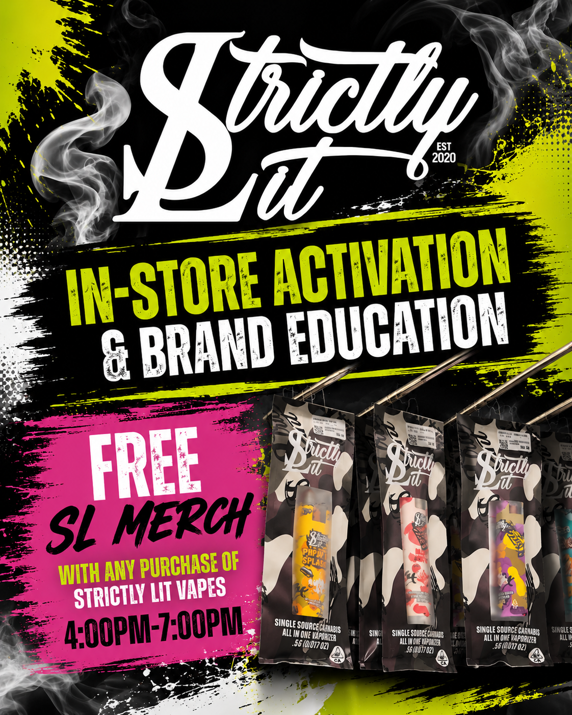 Brand Activation with Strictly Lit: Cannabis Lifestyle Showcase at Sessions by the Bay