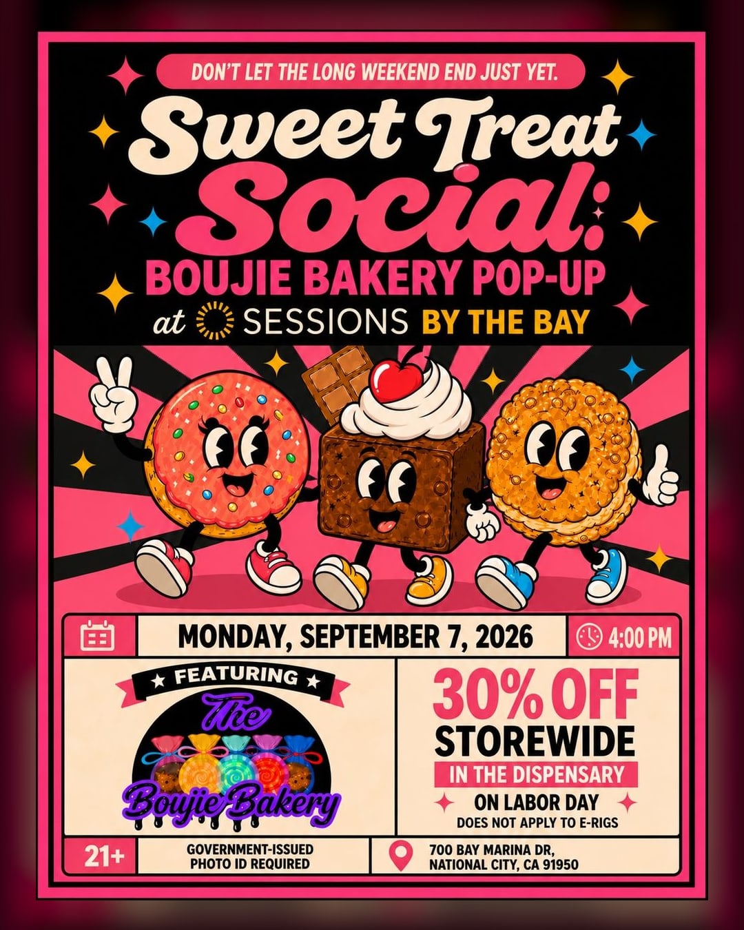 Sweet Treat Social: Boujie Bakery Pop-Up at Sessions by the Bay South Bay