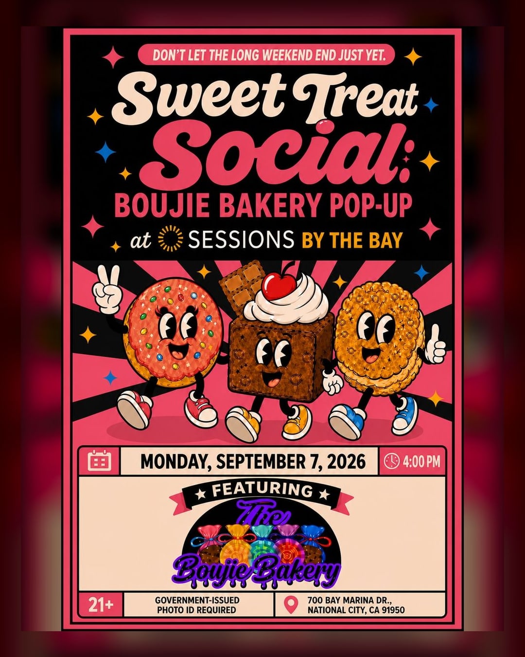 Sweet Treat Social: Boujie Bakery Pop-Up at Sessions by the Bay South Bay