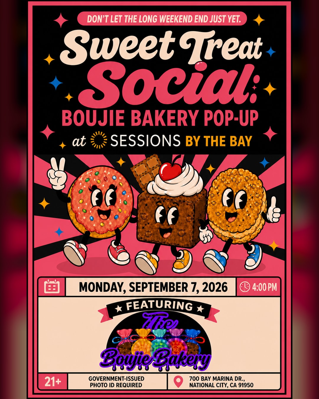 Sweet Treat Social: Boujie Bakery Pop-Up at Sessions by the Bay South Bay