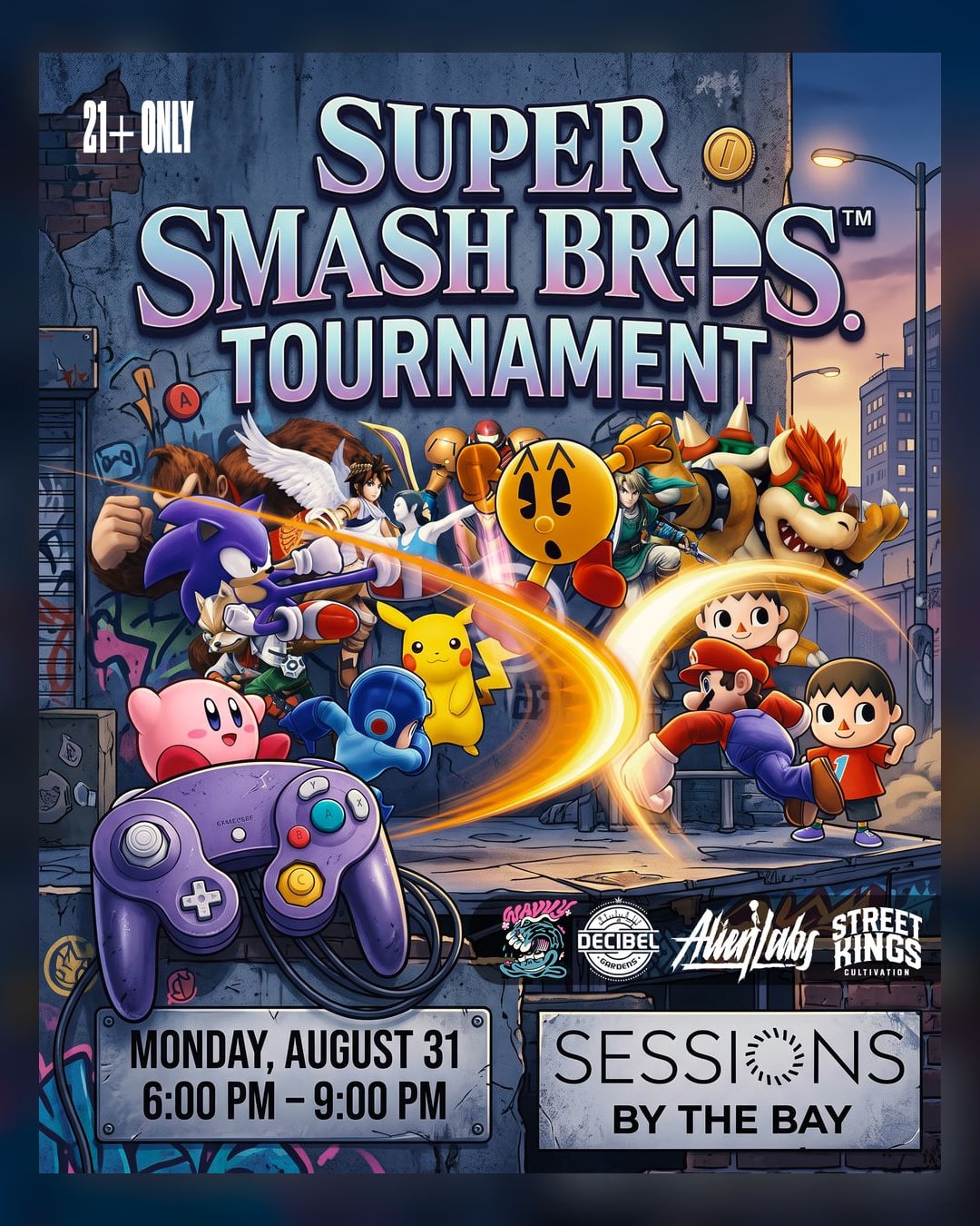 Super Smash Bros Ultimate 1v1 Tournament at Sessions by the Bay