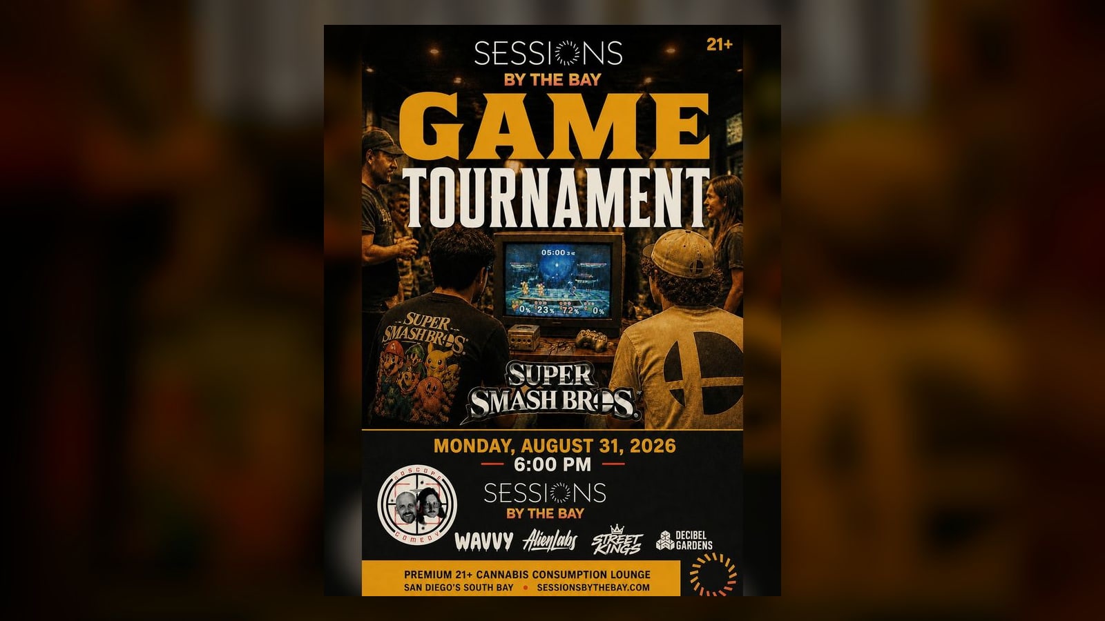 Super Smash Bros Ultimate 1v1 Tournament at Sessions by the Bay