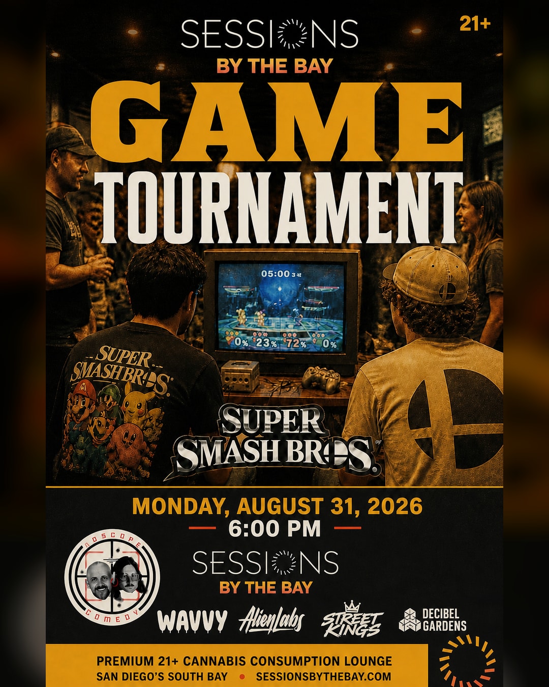 Super Smash Bros Ultimate 1v1 Tournament at Sessions by the Bay