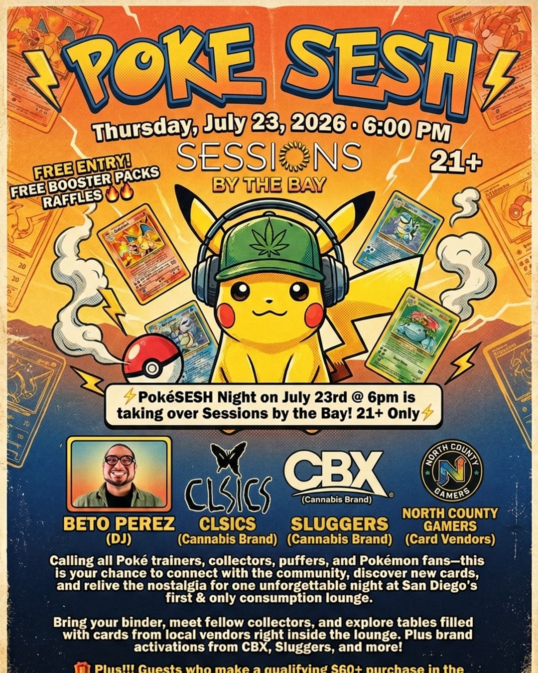 Poké Sesh: Pokémon Card Trading Night at San Diego's Premier Cannabis Lounge