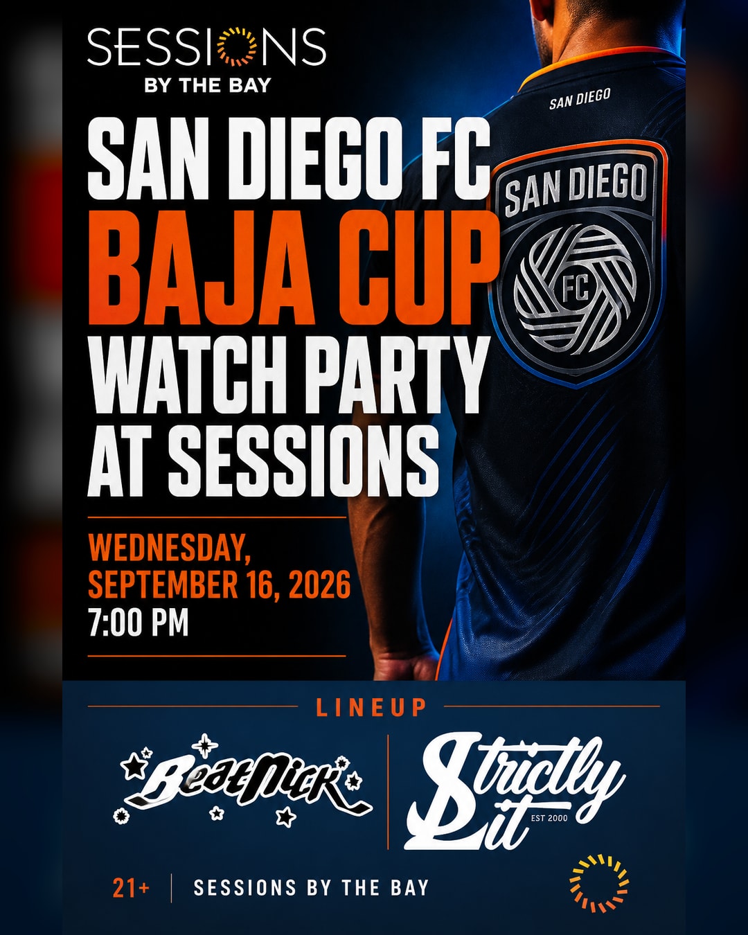 San Diego FC Baja Cup Watch Party at Sessions by the Bay