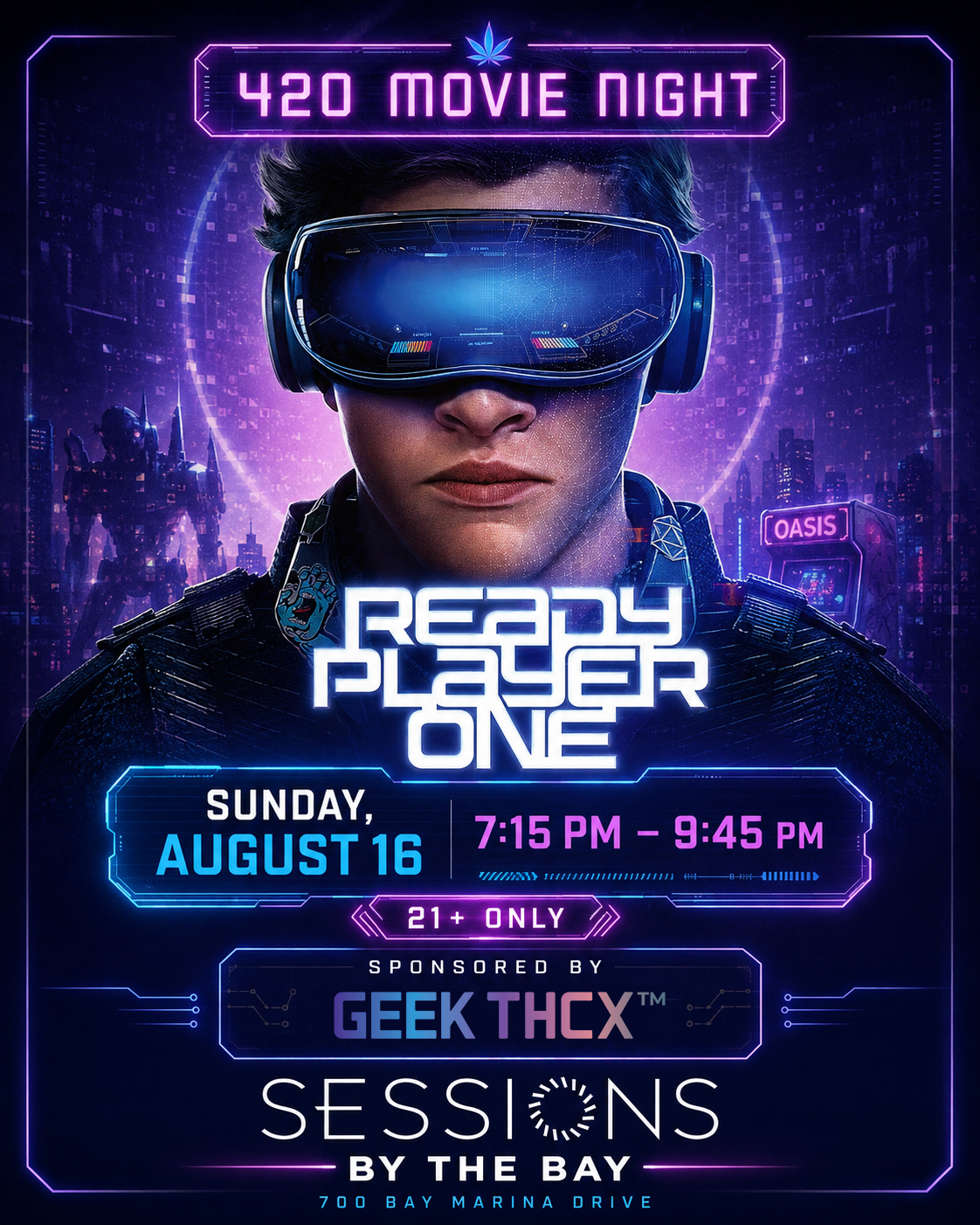 Movie Night: Ready Player One at Sessions by the Bay, San Diego's 21+ Cannabis Lounge