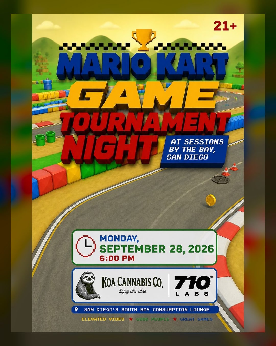 Mario Kart Game Tournament Night at Sessions by the Bay, San Diego