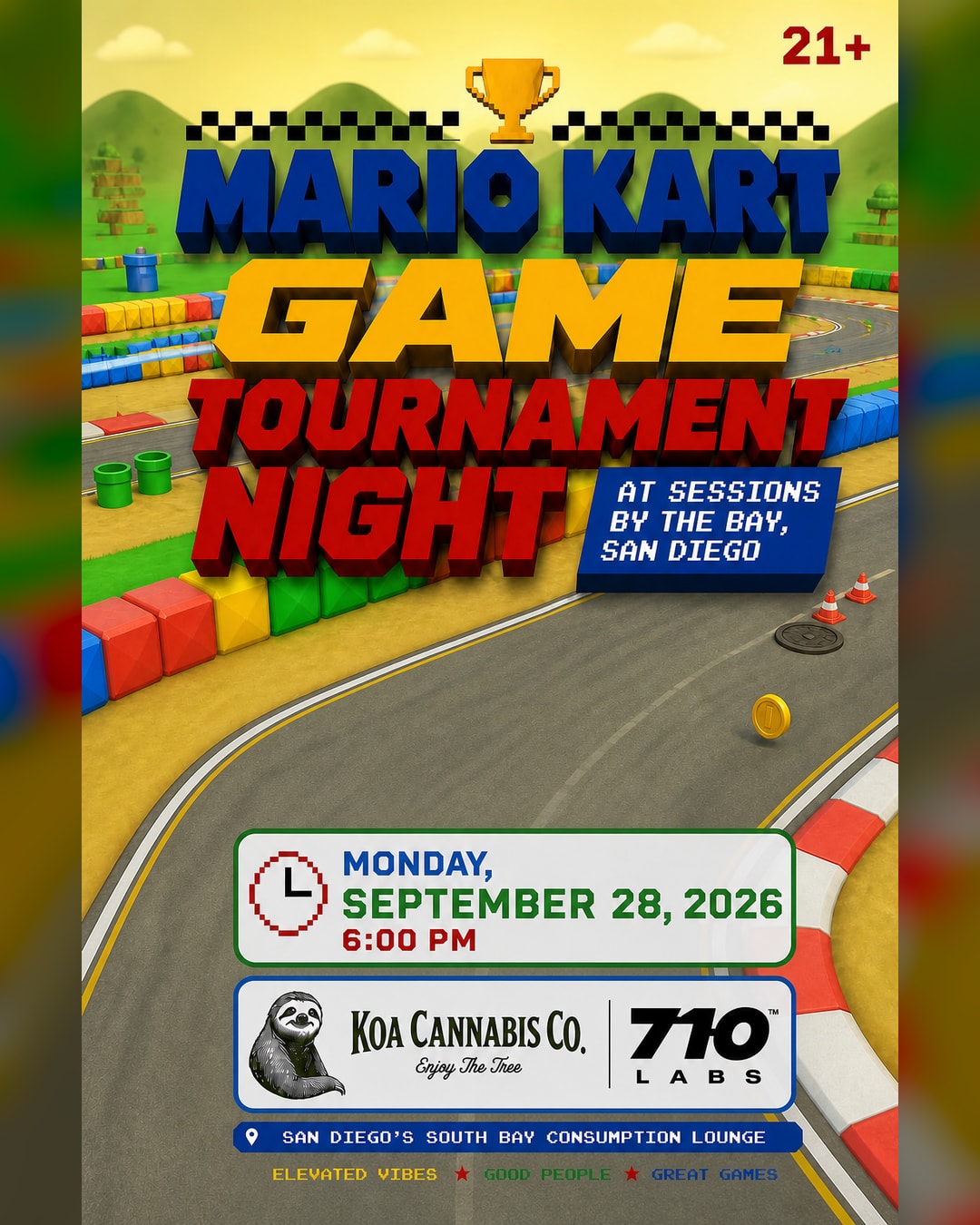 Mario Kart Game Tournament Night at Sessions by the Bay, San Diego