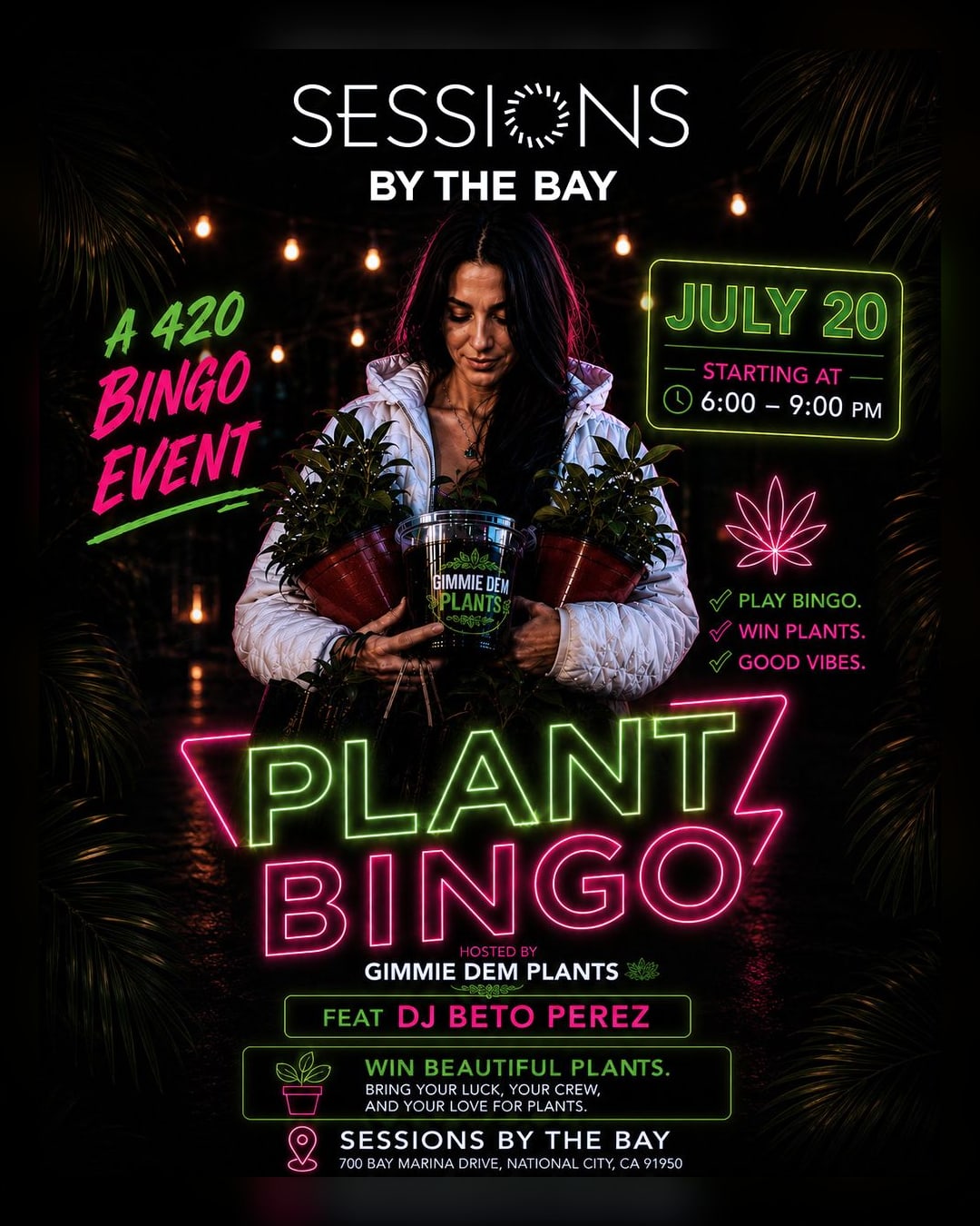 Plant Bingo at Sessions by the Bay — Win Houseplants, Hosted by Gimmedemplants