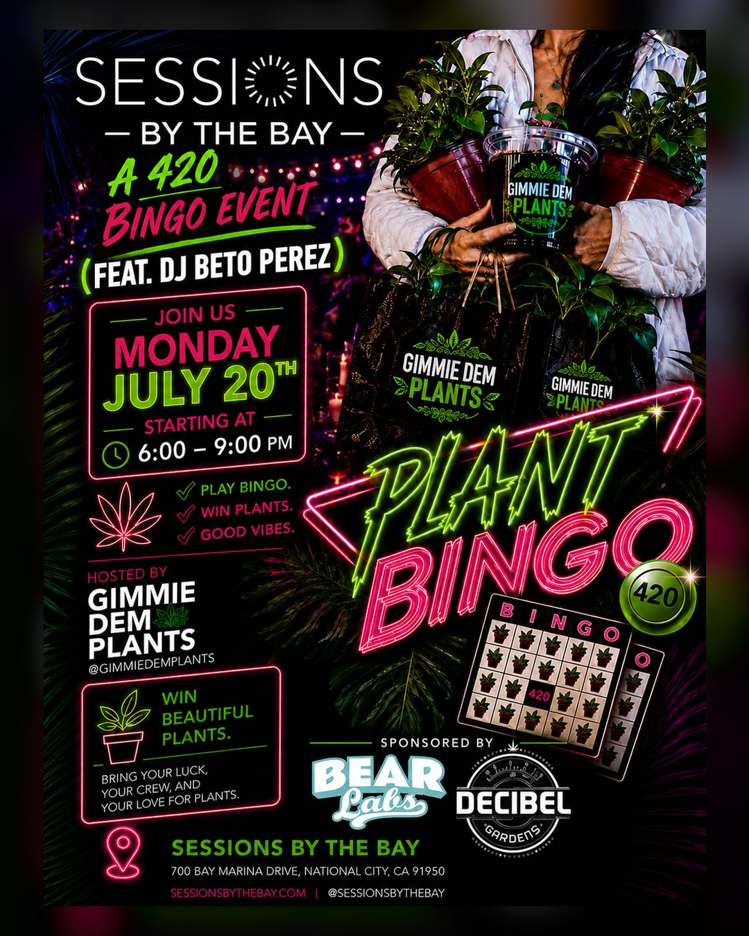 Plant Bingo at Sessions by the Bay — Win Houseplants, Hosted by Gimmedemplants