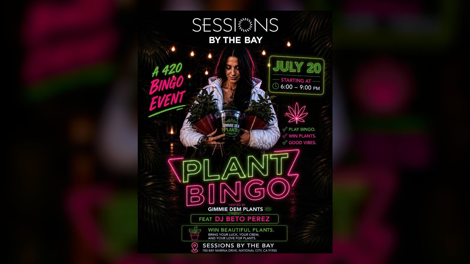 Plant Bingo at Sessions by the Bay — Win Houseplants, Hosted by Gimmedemplants