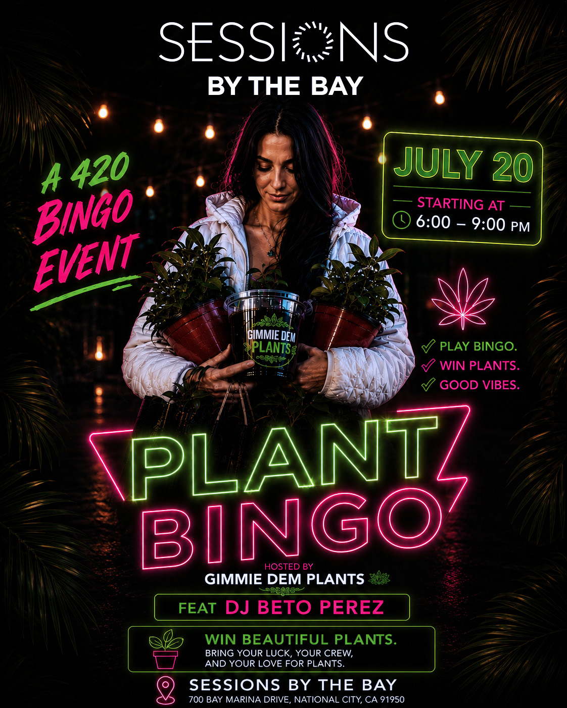 Plant Bingo at Sessions by the Bay — Win Houseplants, Hosted by Gimmedemplants
