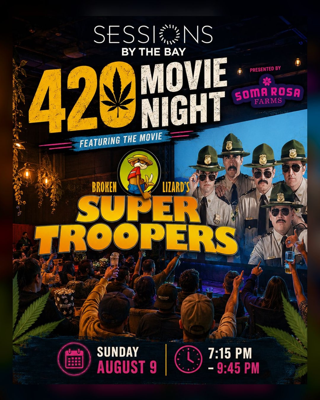Movie Night: Super Troopers at Sessions by the Bay — Cult Comedy Screening
