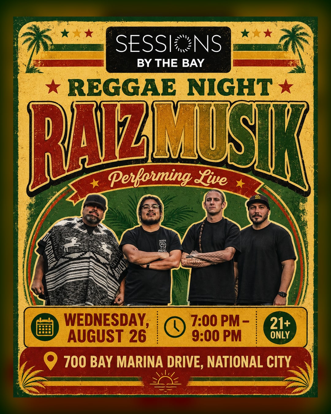 Reggae Wednesday: Sonny Romero Live at Sessions by the Bay, South Bay San Diego