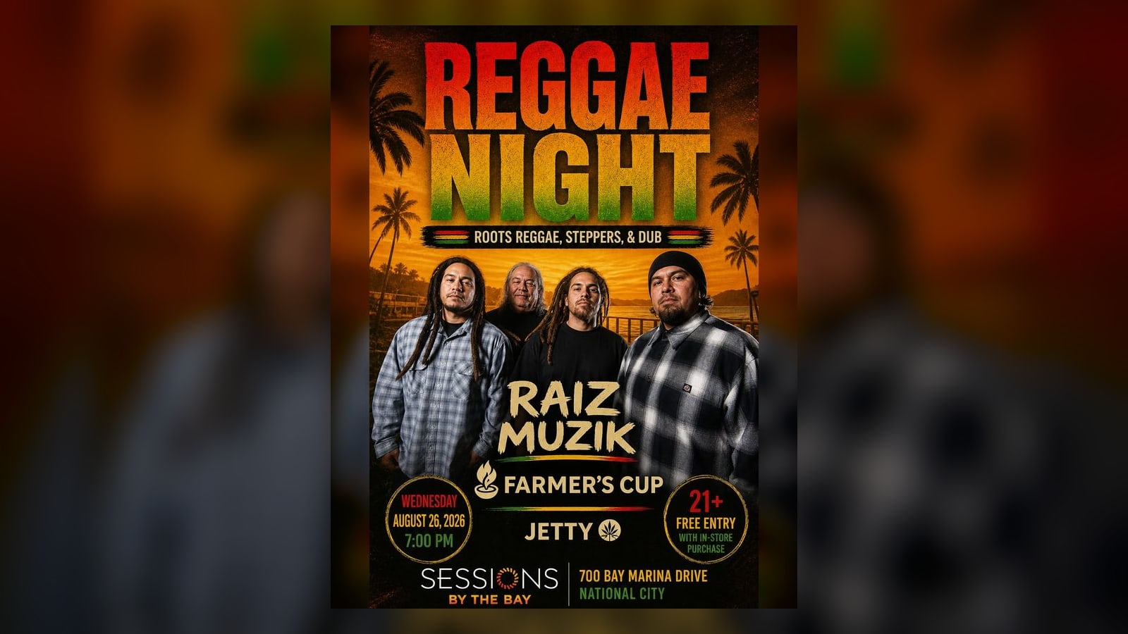 Reggae Wednesday: Raiz Muzik brings Roots, Steppers, and Dub to Sessions by the Bay