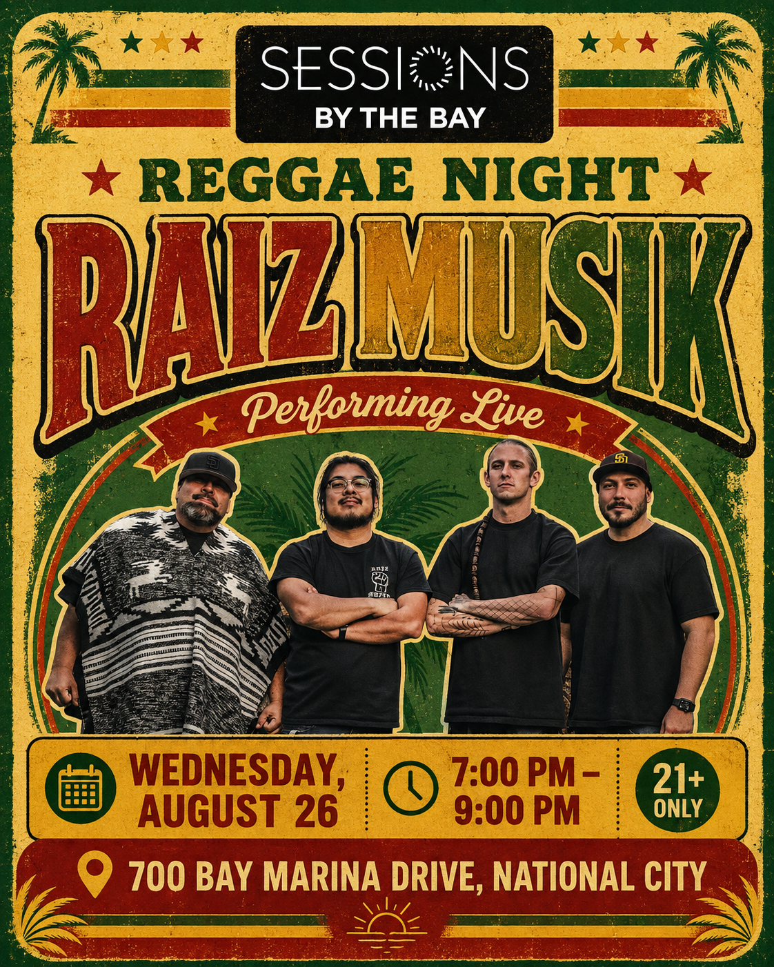 Reggae Wednesday: Sonny Romero Live at Sessions by the Bay, South Bay San Diego