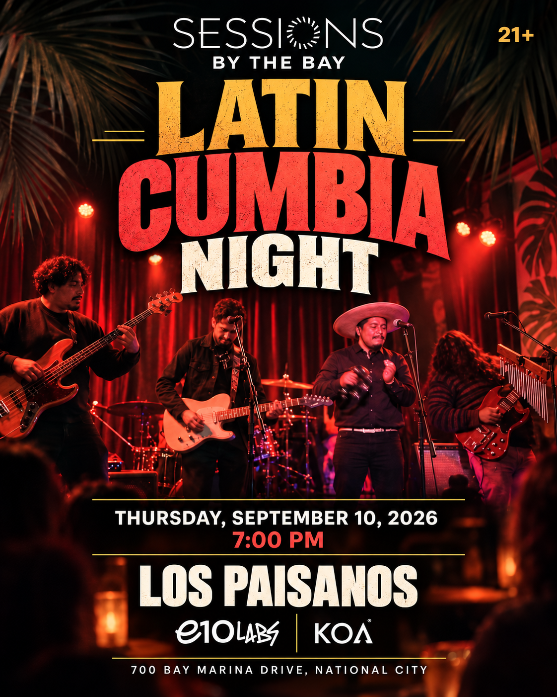 Live Cumbia Night with Los Paisanos at Sessions by the Bay, San Diego