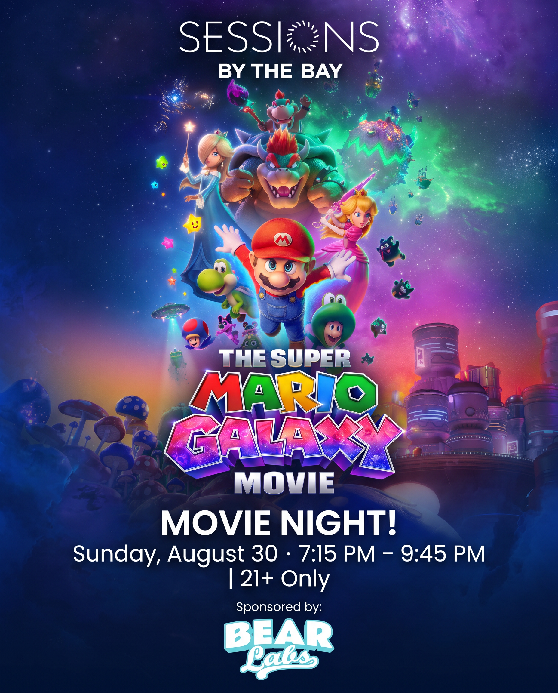Movie Night: The Super Mario Bros. Movie and Bear Labs at Sessions by the Bay