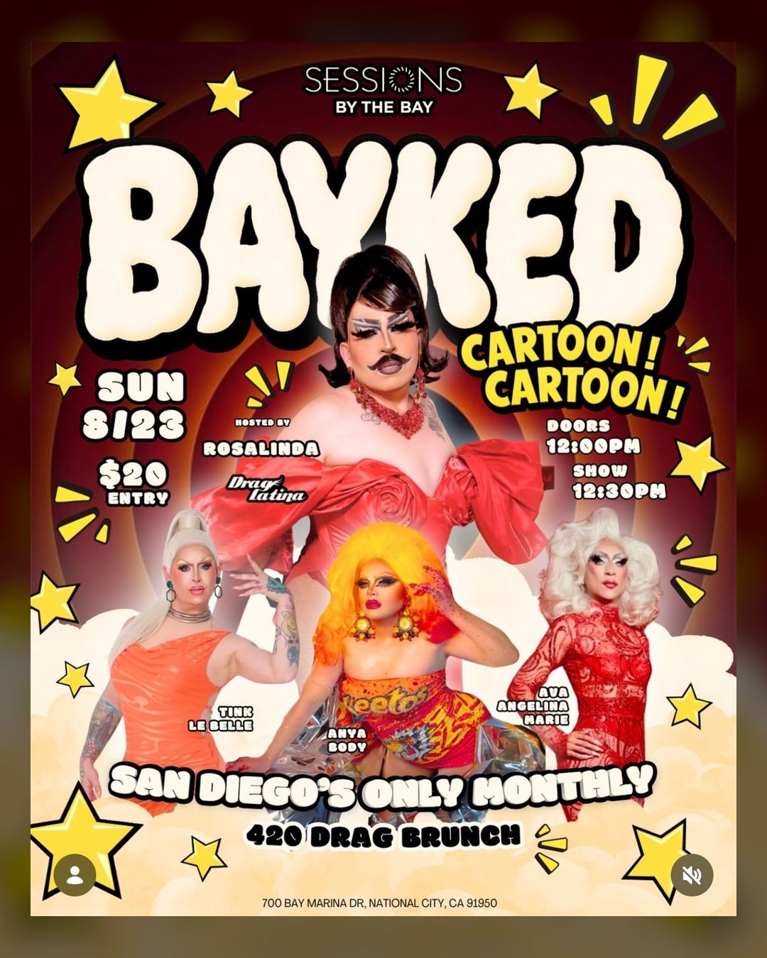 Cartoon! Cartoon! Drag Brunch at Sessions by the Bay