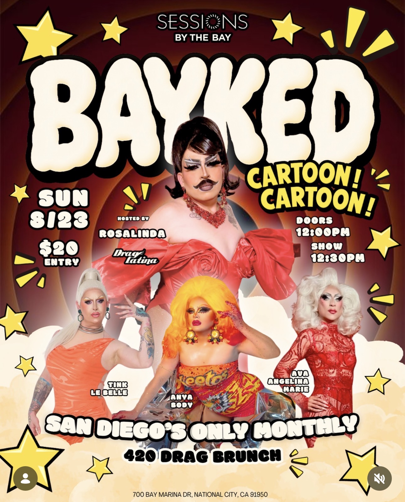 Cartoon! Cartoon! Drag Brunch at Sessions by the Bay
