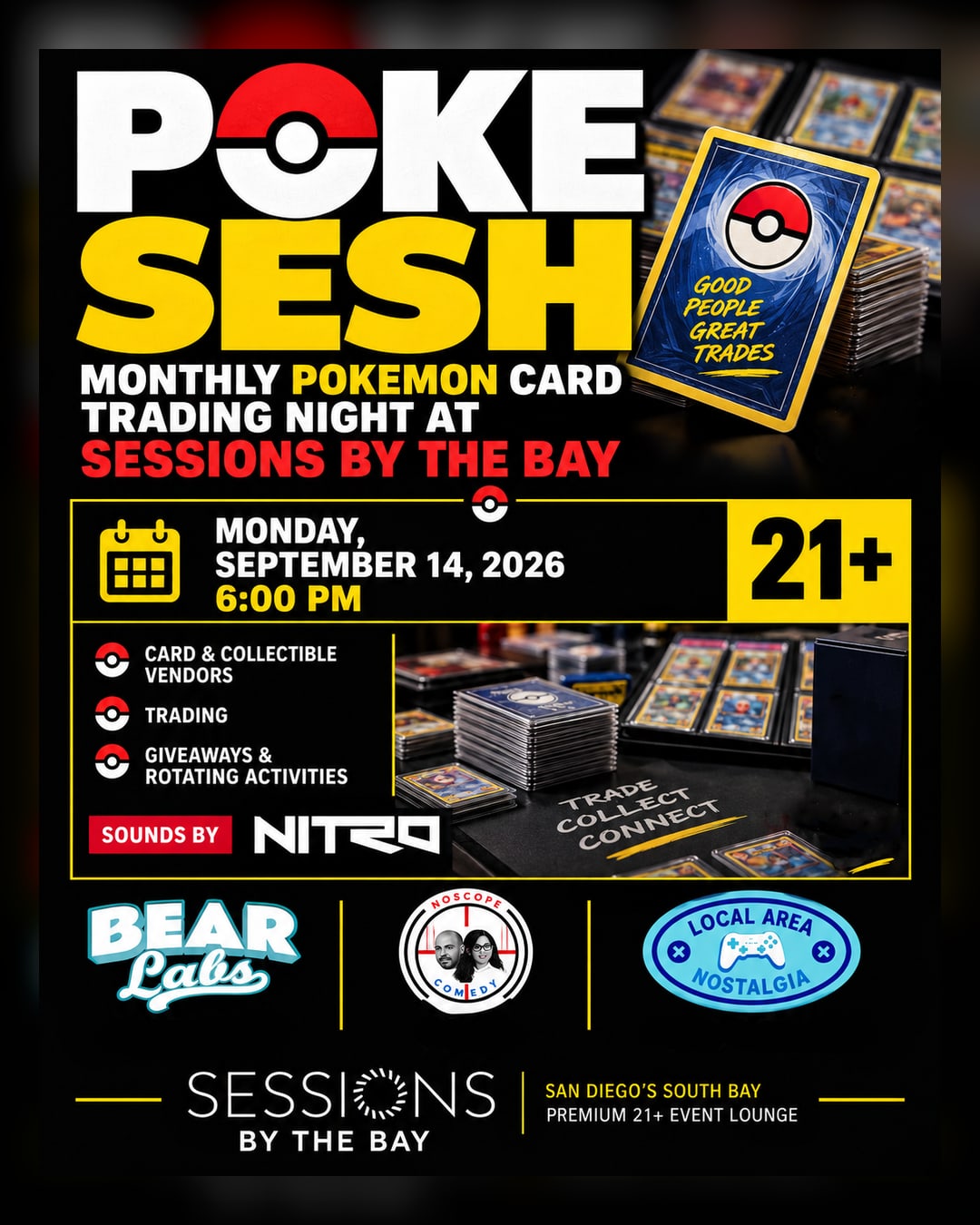 Poke Sesh: Monthly Pokemon Card Trading Night at Sessions by the Bay