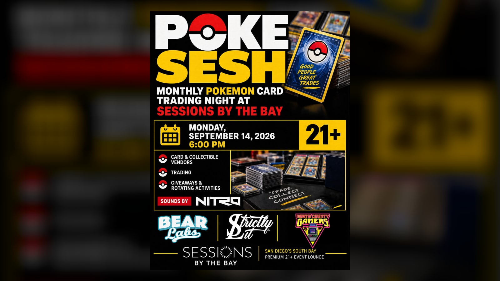 Poke Sesh: Monthly Pokemon Card Trading Night at Sessions by the Bay