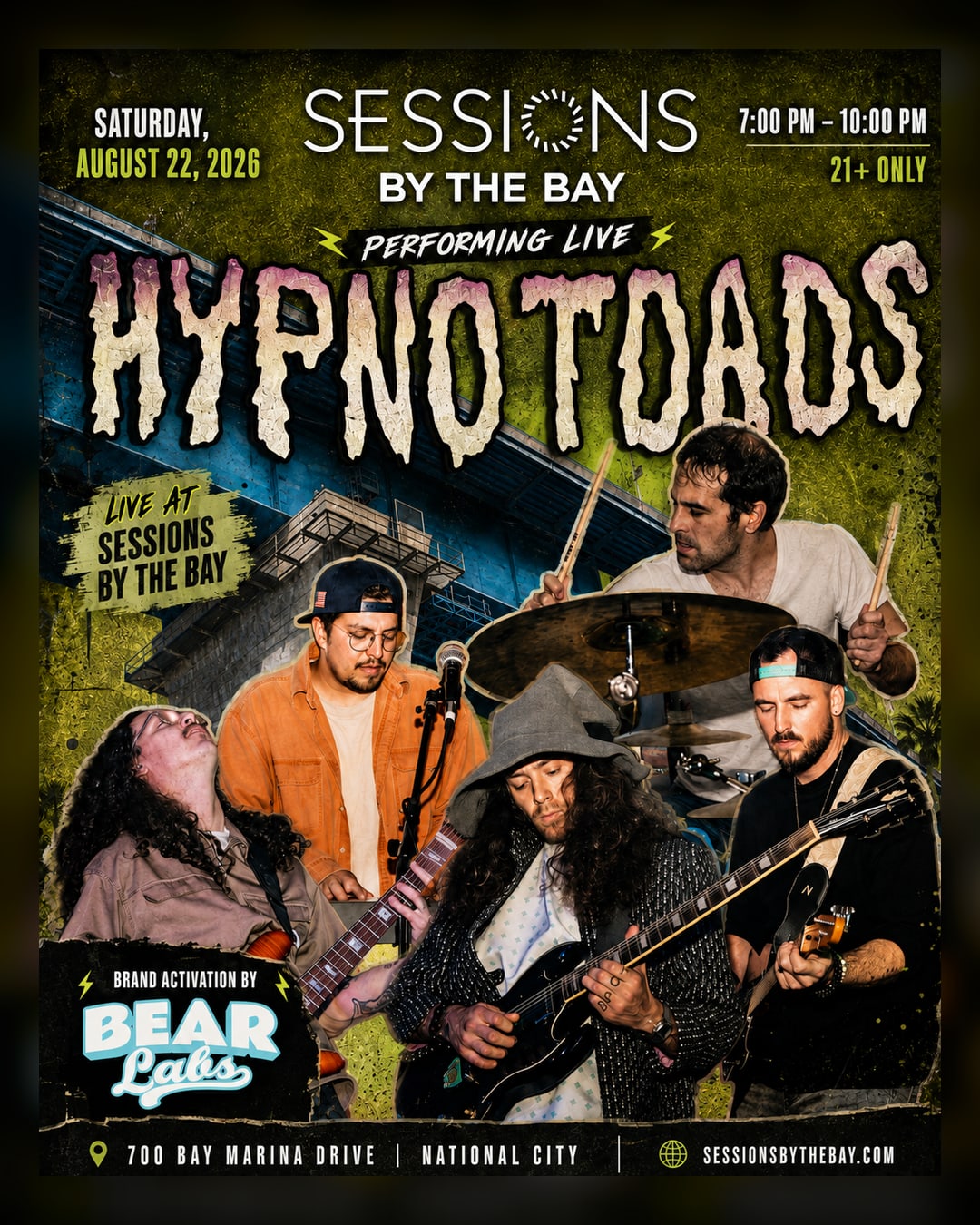 Live Psych Rock, Ska, and Alt Punk: Hypno Toads at Sessions by the Bay
