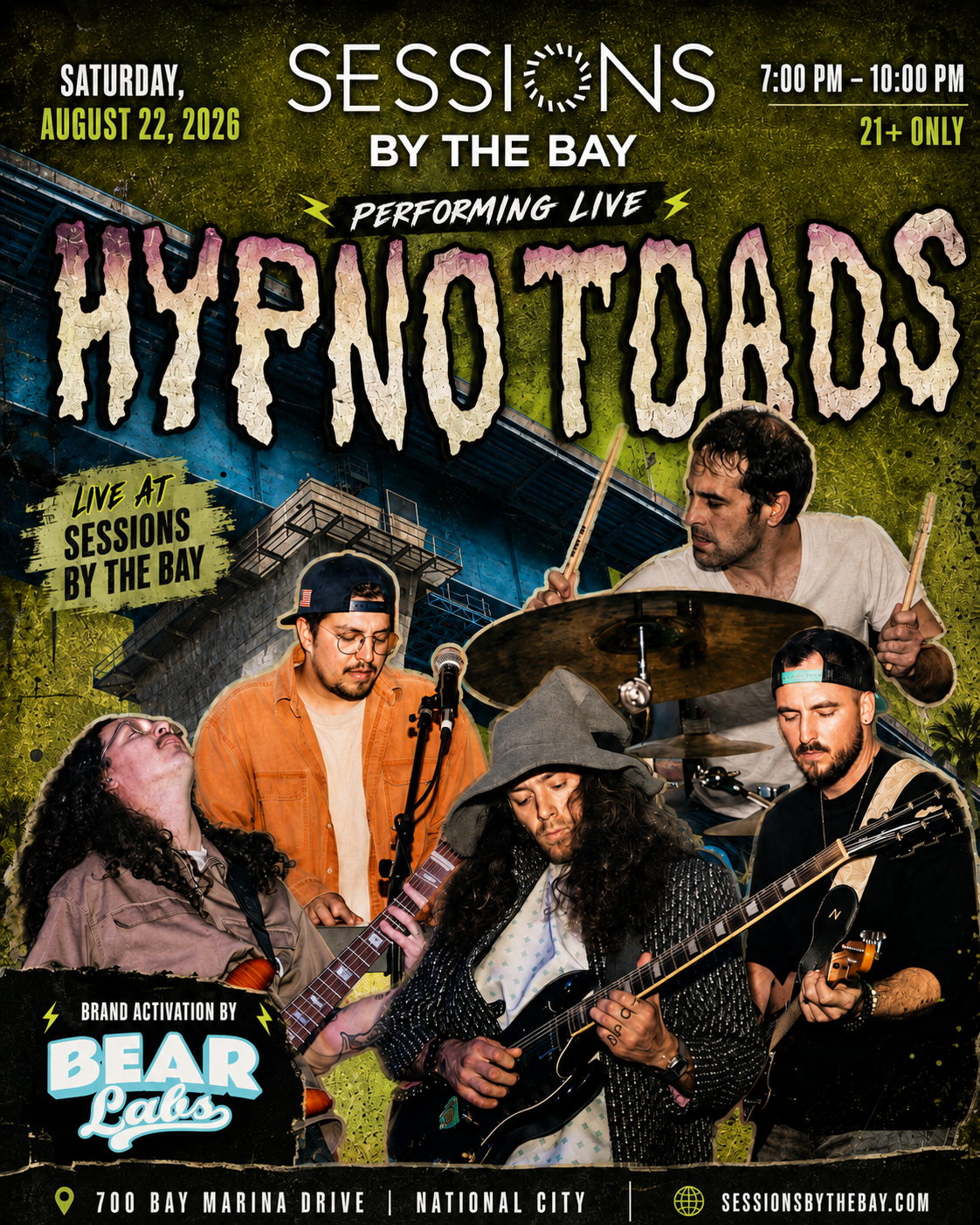 Live Psych Rock, Ska, and Alt Punk: Hypno Toads at Sessions by the Bay