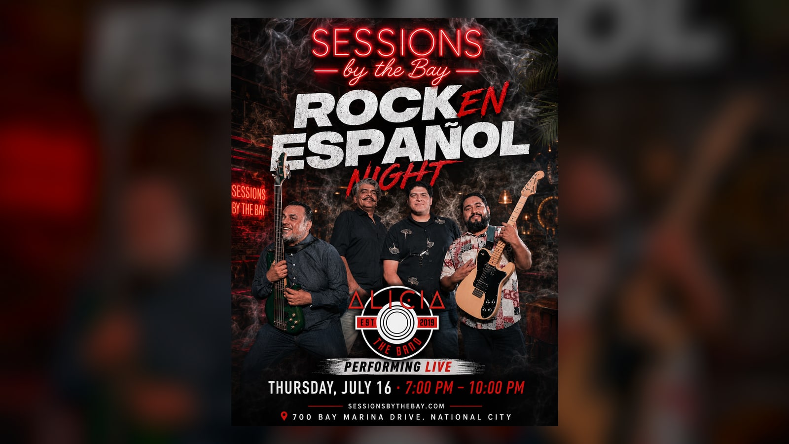 Rock en Español Night: Alicia the Band Live at Sessions by the Bay